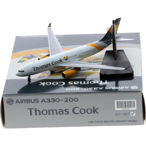 1:400 Alloy Collectible Plane JC Wings LH4163 Thomas Cook Airlines Airbus 330-200 Diecast Aircraft Jet Model OY-VKF With Stand
