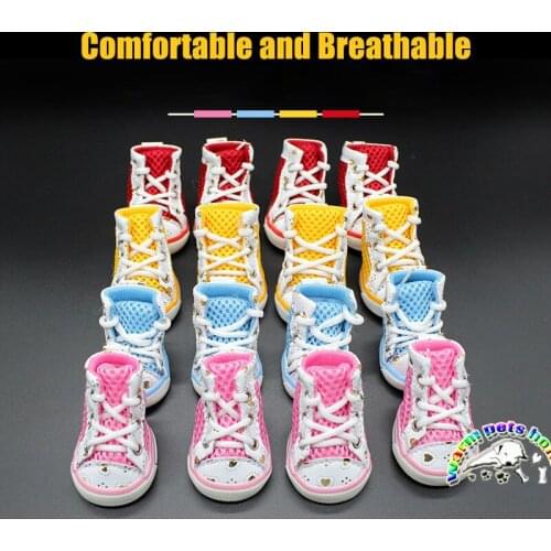 Sneakers for Dogs Cats Chihuahua Dog Shoes French Bulldog Tennis Puppy Shoes for York Dog Booties Pink Blue Pet Suppliers