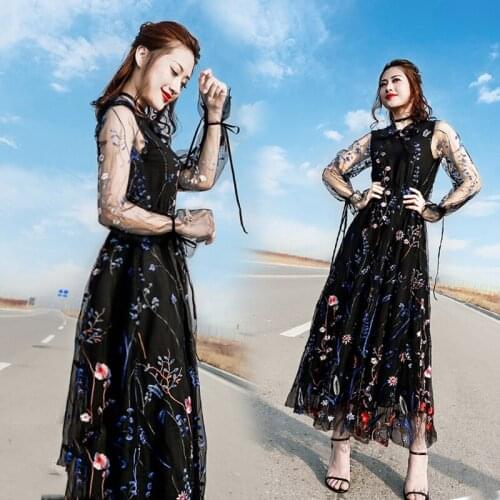 Летние платья с длинным рукавом Longqibao China At AliExpress