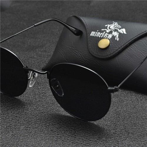 MINCL/2018 Brand Designer Fashion Unisex Sun Glasses Polarized Coating Mirror Sunglasses Round Male Eyewear For Men/Women FML