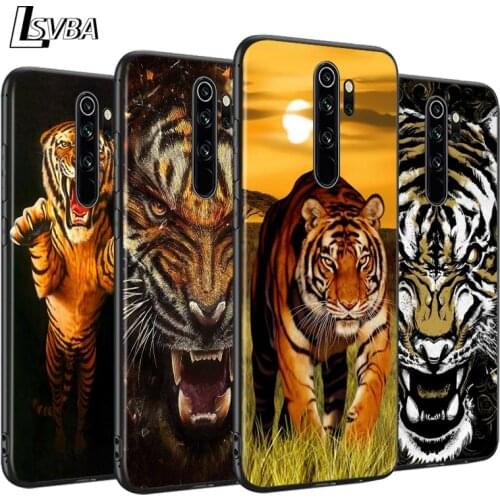 Fashion Tiger Leopard Anti-Fall Phone Case For Xiaomi Redmi Note 9 9S Max 8T 8 7 6 5 Pro 5A 4X 4 Soft Black Cover Capa