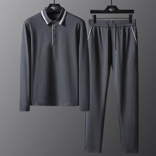 Man Spring And Autumn Mens Sets (t-shirts+pants) Luxury Long Sleeve Sport Male Sets Plus Size 5xl Casual Slim Fit Man Suits