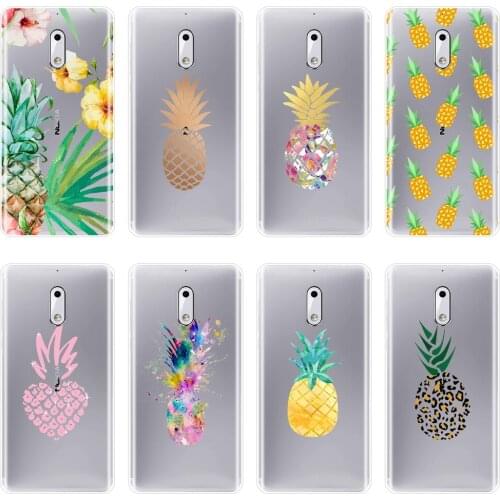 TPU Soft Phone Case Silicone For Nokia 1 2 3 5 6 8 Cute Pineapple Heart Flower Funny Fashion Back Cover For Nokia 7 Plus X6 Case