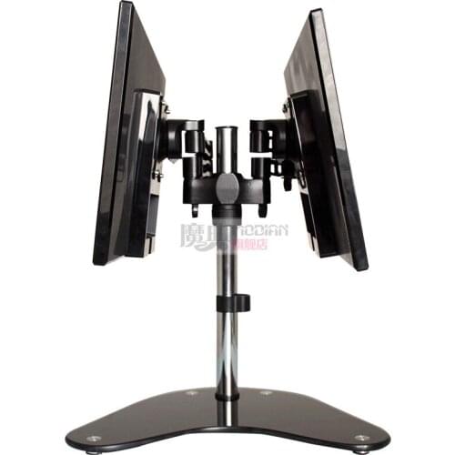 Display bracket double screen splice desktop multi-direction rotating computer rack