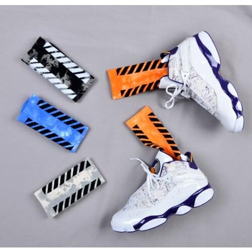 Tie-dye medium tube socks street INS fashion socks high top cotton socks sweat absorption breathable long tube net socks