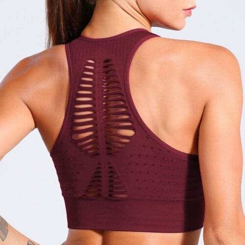New womens sportswear Yoga Bras Seamless Beautiful Back Bras Mesh crop top for fitness gym female fitness Push-up Workout Sexy