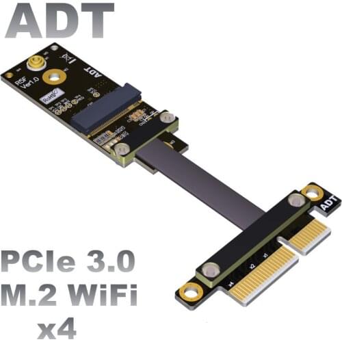 PCIe x4 to M.2 A.E. key WiFi converter extension cable wireless network card computer adapter Flexible Flat Cable