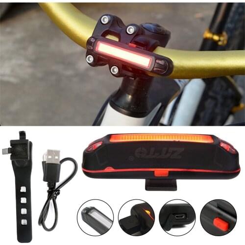 USB Rechargeable Bike Lights 100LM Front/Rear LED Lights with Quick-Release Rubber Strap