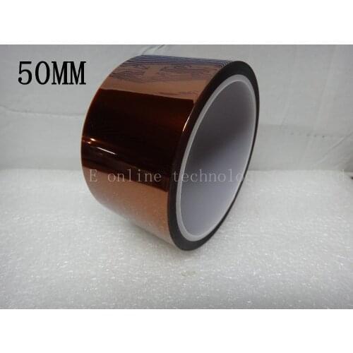 50mm ( 5cm ) X 33m Polyimide Tape yellow High Temperature Resistant Polyimide Tape for Reprap 3D Printer heated Bede