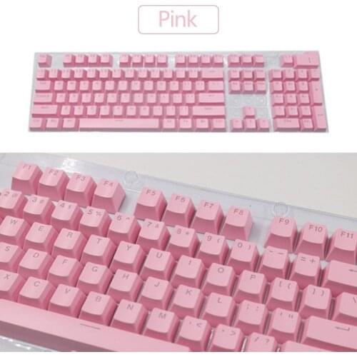 ABS Translucent Keycap Ergonomic Stepped Arc Design 104 Key Color Backlight Mechanical Keyboard Keycap Universal Dropshipping