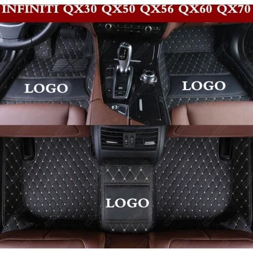 Custom 3D Car Floor Mats for INFINITI All Models QX30 QX50 QX56 QX60 QX70 QX80 Luxury Leather Car Foot Mats Auto Carpet Cover