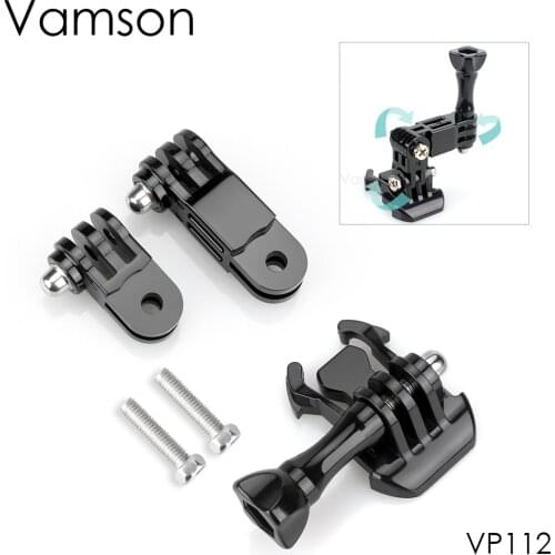 Vamson Three way Adjustment of Base for GoPro Hero 9 8 7 6 5 4 3 Motion Camera Pivot Arms Accessories VP112