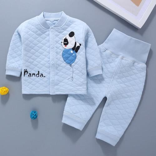 Baby Casual Warm Clothing Set For Spring Autumn High Waist Trousers And Full Sleeve Coat Sets Boy Children Newborn Clothes Sets