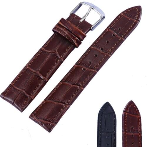 2 Color Hot Sell Leather Watchband for For Samsung gear sports Band Bracelet 14 16 20 22mm Strap striped band watch men