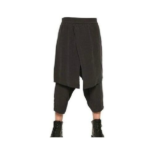 Style New of mens wear personality new brand of the same fashion mens culottes Capri pants performance with hsia pants