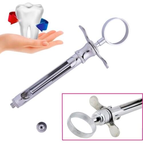 Stainless Steel Silver Dental Aspirating Syringe Dentist Surgical Instruments 1pc Dental Aspirating Syringe New Design
