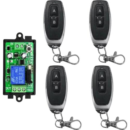 Universal Wireless Remote Control DC 12V 24V 1CH 10A Relay Receiver Module RF Switch Remote Control For Gate Garage Opener