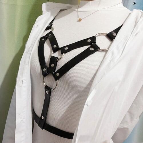 Usexy BDSM Body Leather Harness Garters Belts Suspender Underwear Chest Straps Bustier Lingerie Harajuku Gothic Accessories