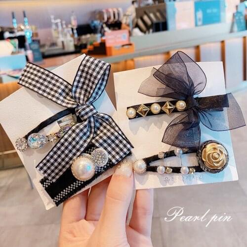 2/3 Pcs/Set Women Girls Sweet Elegant Pearl Ornament Hair Clips Lady Lovely Barrettes Hairpins Female Fashion Hair Accessories