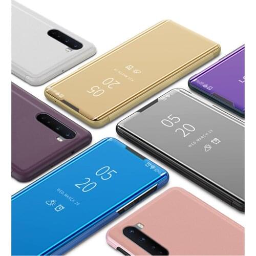 Mirror Case For Oneplus Nord One Plus Nord Clear View Flip Cover Phone Case For OnePlus Nord