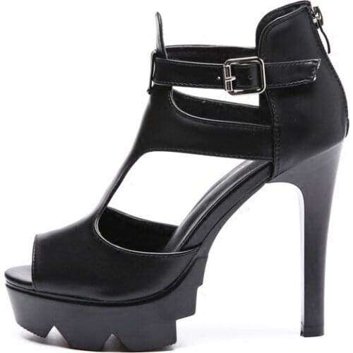 New Sandals Female Night High Heels Fine With Roman Fish Mouth Shoes 2019 Wild Summer Waterproof Platform Dancing Shoes