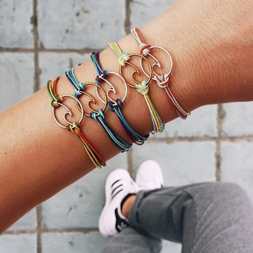 2018 New Fashion Pulseira Feminina Infinity Bracelet for Women Boho Beach Jewelry Bracelets for Female Gift Wave Charm Bracelet