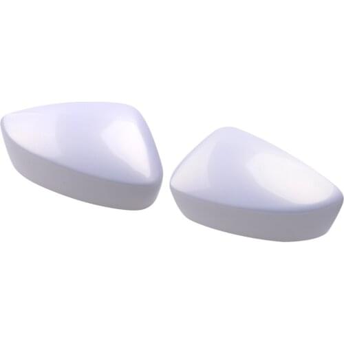 1 Pair ABS White Car Front Side Mirror Cover Cap Fit for Mazda 3 Sport 2019 2018 2017