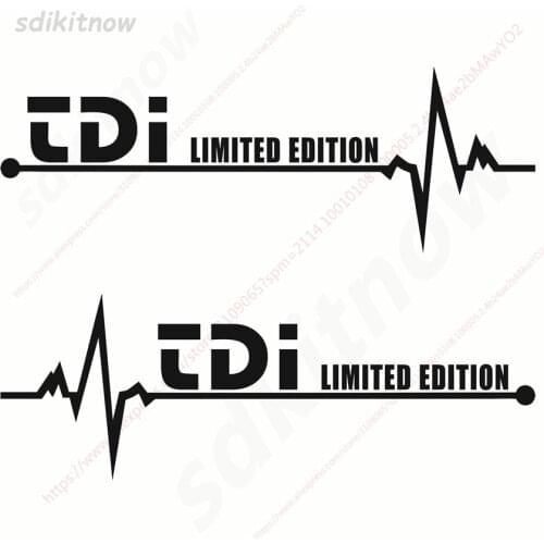 1pair New Heart Car Decal Sticker Styling Windows Door Decoration For Volkswagen TDI TSI Polo Golf Jetta Passat GTI Touran Bor