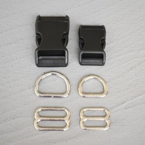 10 Sets 20/25mm Plastic Buckle Quick Side Release Curved Metal Buckle for Bag DIY Paracord Buckles For Bracelet