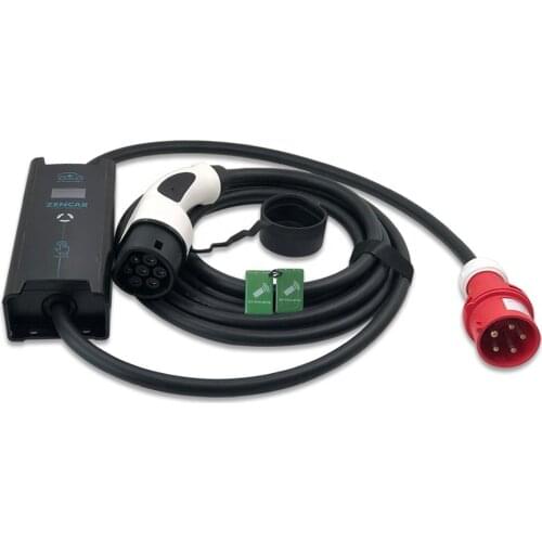11KW 380V ev car charger for zencar type 2 with CEE RED PLUG