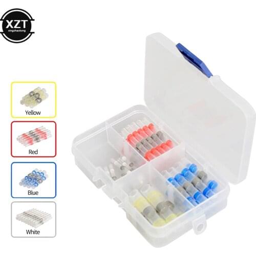 150pc Heat Shrink Connect Terminal Waterproof Solder Ring Tube Terminal Insulated Bushing Wire Butt Connectors Protection Sleeve