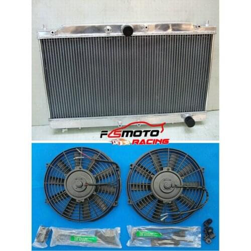 For 1995-1999 MITSUBISHI ECLIPSE GST/GSX/SPYDER 2.0L 2 row Aluminum Radiator+fan MT