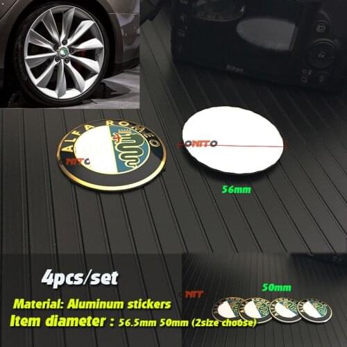 4pcs 56.5MM Auto Accessories Decals 50mm 56mm Auto Car Wheel Rims Center Hub Cap Wheel Badge Emblem Stickers 100% New 2.2" Gold