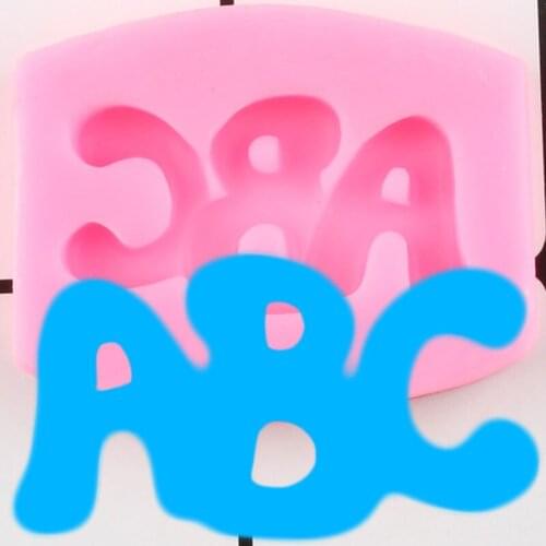 ABC Letters Silicone Mold Cupcake Topper Fondant Cake Decorating Tools Chocolate Gumpaste Moulds Candy Resin Clay Molds