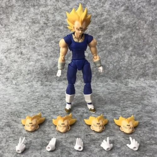 Dragon Ball Anime Peripheral Goku Saiyan SHF Majin Vegeta Mabe Do-it-yourself Doll Decoration Model Gift