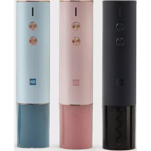 Huohou Automatic Red Wine Bottle Opener Electric Corkscrew Foil Cutter Cork Out Tool 6S Open 500MAh Battery