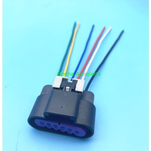 Free Shipping 6 Pin Female Taillight Turn Light Assembly Harness Connector Throttle Sensor Plug For Delphi Buick Chevrolet