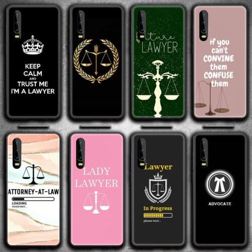 Law Student Lawyer Judge Accessories Phone Cases for Huawei P20 P30 P40 lite E Pro Mate 40 30 20 Pro P Smart 2020