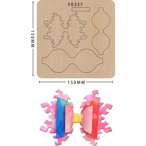 Color Bow Bowknot Cutting Dies Wood Mold DIY Christmas Scrapbook Die Cut Suprise Creation Suitable For Big Shot Machines
