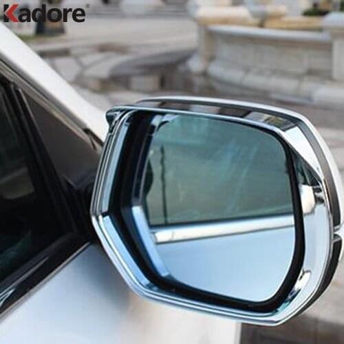 For Honda CRV CR-V 2017 2018 2019 ABS Chrome Rearview Mirror Sun Visor Rain Shield Shade Cover Trim Car Styling Accessories 2pcs