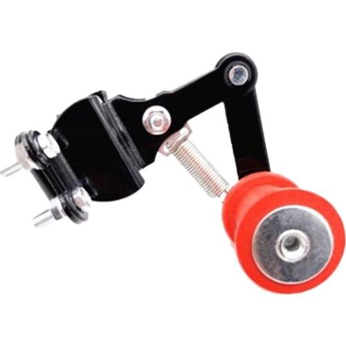Motorcycle Chain Elastic Adjuster Black Universal Iron Motocross Chain Tensioner Adjuster Roller Tool For Dirt Bike ATV