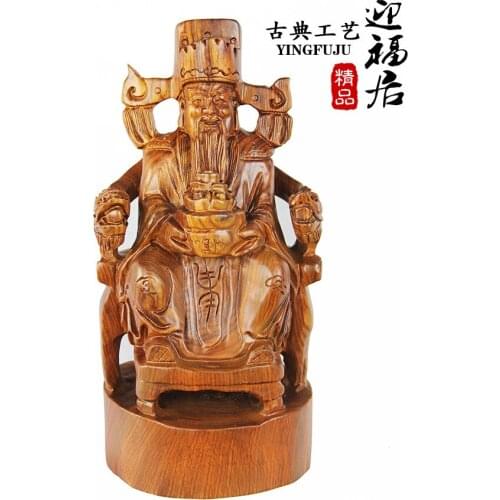 Pear land and wealth of Buddha carved mahogany wood wooden ornaments jewelry crafts boutique Wenwan Home Furnishing