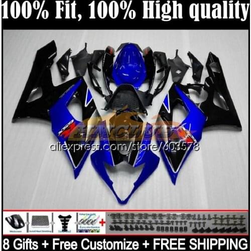 Injection For SUZUKI GSXR-1000 GSXR1000 GSX R1000 K5 12CL.2 GSX-R1000 05 06 GSXR 1000 1000CC CC 2005 2006 Fairing Blue black