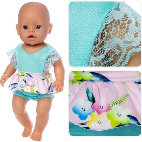 Lovely 2019 V-shoulder clothes For 17 Inch Baby Doll 43cm Doll Clothes