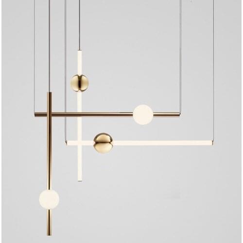 Luces colgantes modernas nórdicas altillo lámpara colgante de bola de cristal Led comedor decoración Industrial accesorios de