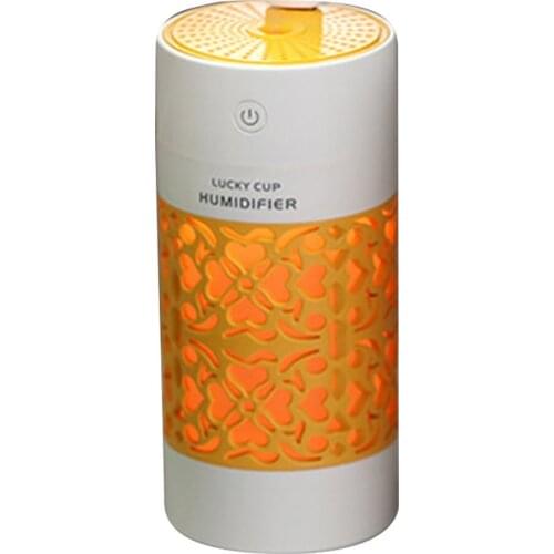 250ML Mini Air Humidifier Cup USB Ultrasonic Car Aroma Diffuser Electric Essential Oil Diffuser with 7 Color LED Lights