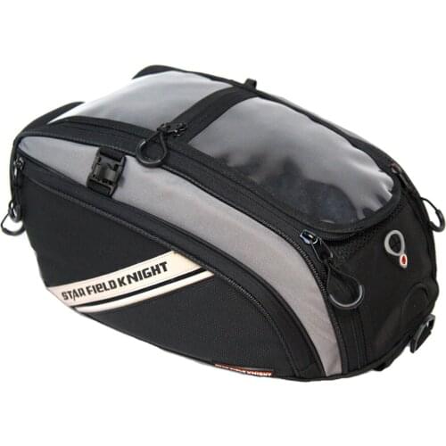 Motorcycle multi-function fuel tank bag large capacity transparent waterproof backpack waterproof back seat bag navigation bag