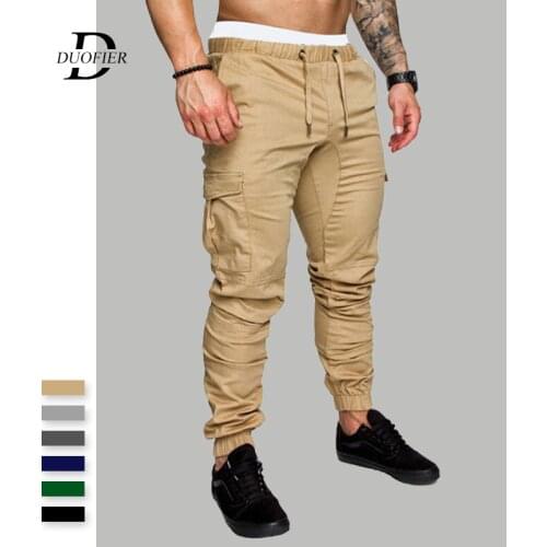 Men Casual Cargo Pants Autumn New Male Jogger Trousers Solid Fitness Multi-pocket Mens Sportswear Military Tactical Sweatpants