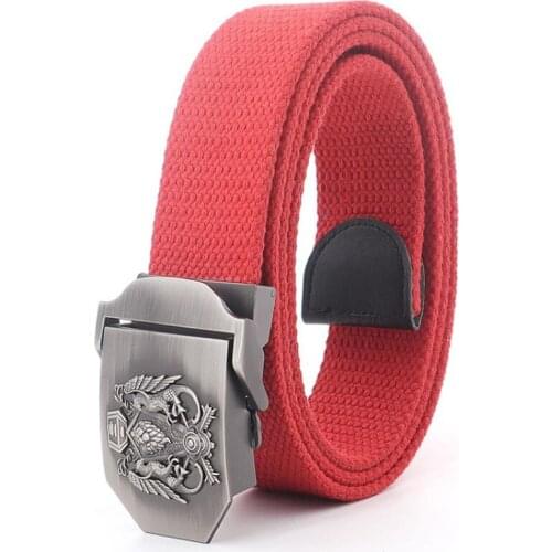 Men /women canvas Belt Smooth buckle Nylon Belt Mens Casual Belt new style Tactical Belt active demand Mens Belts