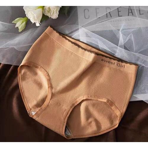 New Cotton Panties Womens Comfortable Mid Waist Underpants Sweet Colors Female Lingerie Briefs Underwear